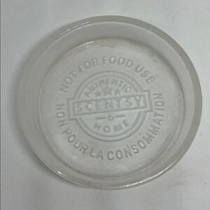 Scentsy Clear Frosted Glass Warmer Replacement Dish Lid for Wax Warmer Preowned